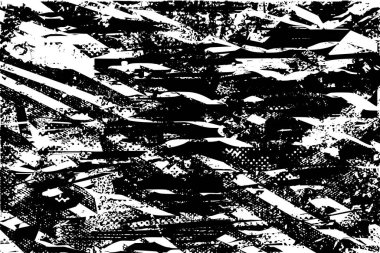 Çizik ve çiziklerle dolu siyah beyaz bir arka plan. Soyut vektör illüstrasyonu.