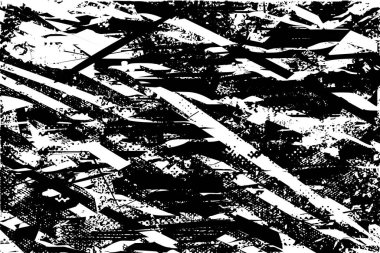 Çizik ve çiziklerle dolu siyah beyaz bir arka plan. Soyut vektör illüstrasyonu.