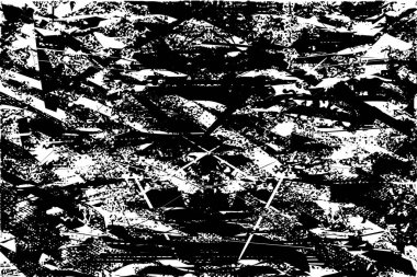 Çizik ve çiziklerle dolu siyah beyaz bir arka plan. Soyut vektör illüstrasyonu.