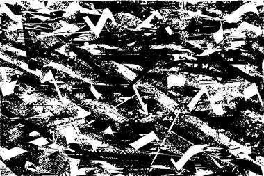 Çizik ve çiziklerle dolu siyah beyaz bir arka plan. Soyut vektör illüstrasyonu.