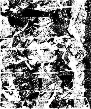 Çizik ve çiziklerle dolu siyah beyaz bir arka plan. Soyut vektör illüstrasyonu.