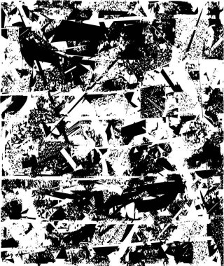 Çizik ve çiziklerle dolu siyah beyaz bir arka plan. Soyut vektör illüstrasyonu.