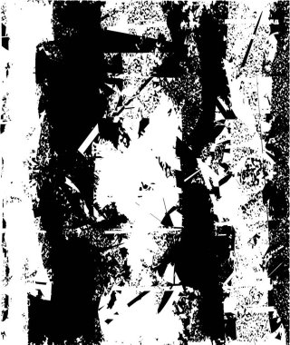 Çizik ve çiziklerle dolu siyah beyaz bir arka plan. Soyut vektör illüstrasyonu.