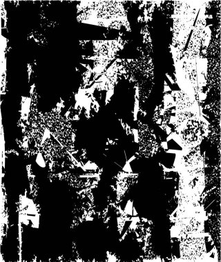 Çizik ve çiziklerle dolu siyah beyaz bir arka plan. Soyut vektör illüstrasyonu.