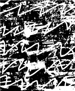 Çizik ve çiziklerle dolu siyah beyaz bir arka plan. Soyut vektör illüstrasyonu.