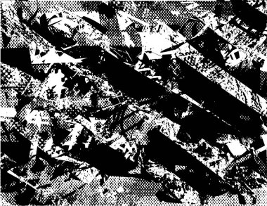 Çizik ve çiziklerle dolu siyah beyaz bir arka plan. Soyut vektör illüstrasyonu.