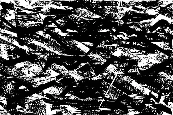 Çizik ve çiziklerle dolu siyah beyaz bir arka plan. Soyut vektör illüstrasyonu.