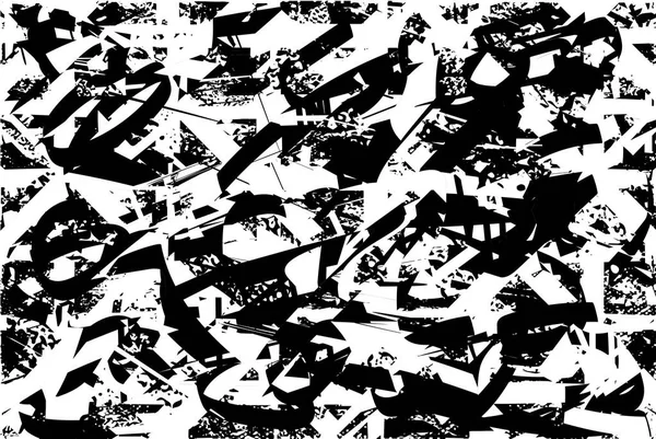 Çizik ve çiziklerle dolu siyah beyaz bir arka plan. Soyut vektör illüstrasyonu.