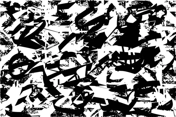 Çizik ve çiziklerle dolu siyah beyaz bir arka plan. Soyut vektör illüstrasyonu.