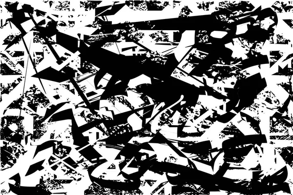 Çizik ve çiziklerle dolu siyah beyaz bir arka plan. Soyut vektör illüstrasyonu.