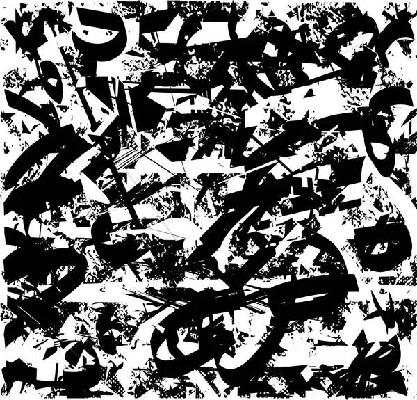 Çizik ve çiziklerle dolu siyah beyaz bir arka plan. Soyut vektör illüstrasyonu.