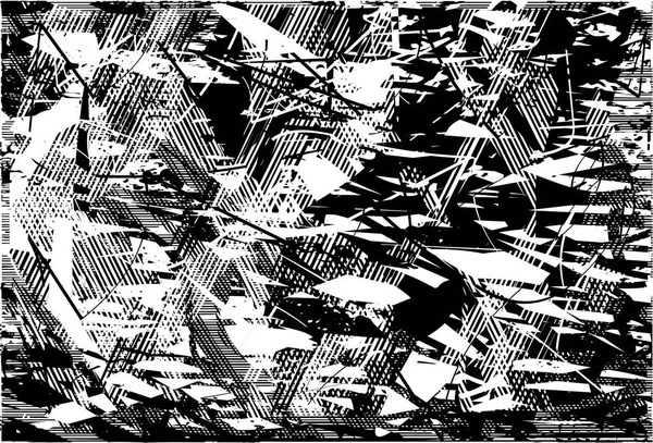 Çizik ve çiziklerle dolu siyah beyaz bir arka plan. Soyut vektör illüstrasyonu.