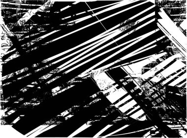 Çizik ve çiziklerle dolu siyah beyaz bir arka plan. Soyut vektör illüstrasyonu.