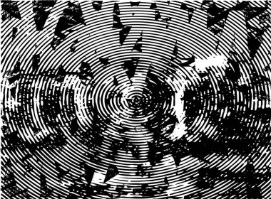 Çizik ve çiziklerle dolu siyah beyaz bir arka plan. Soyut vektör illüstrasyonu.