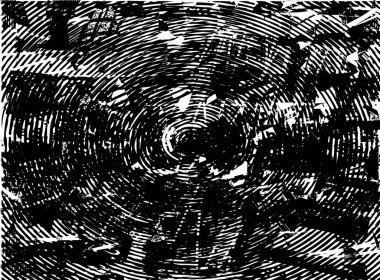 Çizik ve çiziklerle dolu siyah beyaz bir arka plan. Soyut vektör illüstrasyonu.