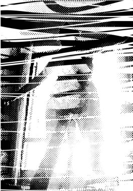 Çizik ve çiziklerle dolu siyah beyaz bir arka plan. Soyut vektör illüstrasyonu.