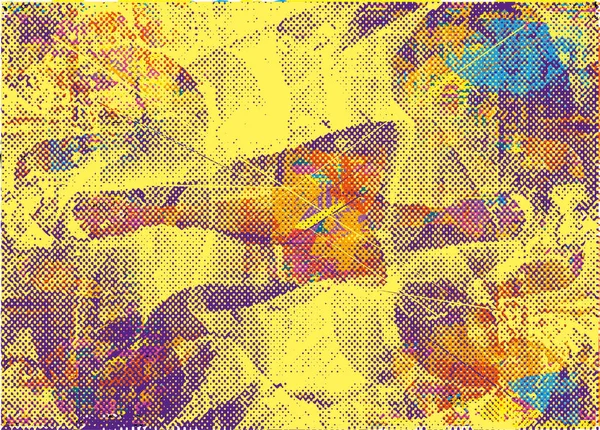 Fondo Multicolor Angustiado Con Manchas Arañazos Líneas Ilustración Abstracta — Archivo Imágenes Vectoriales