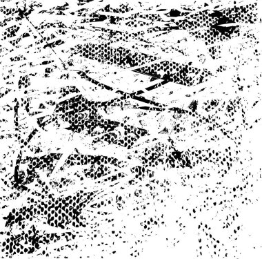 Çizik ve çiziklerle dolu siyah beyaz bir arka plan. Soyut vektör illüstrasyonu.