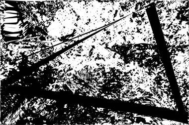 Çizik ve çiziklerle dolu siyah beyaz bir arka plan. Soyut vektör illüstrasyonu.