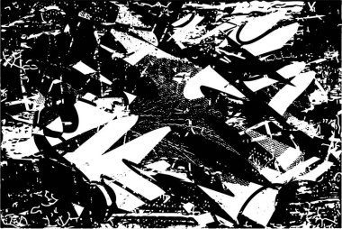 Çizik ve çiziklerle dolu siyah beyaz bir arka plan. Soyut vektör illüstrasyonu.