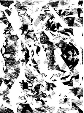 Çizik ve çiziklerle dolu siyah beyaz bir arka plan. Soyut vektör illüstrasyonu.