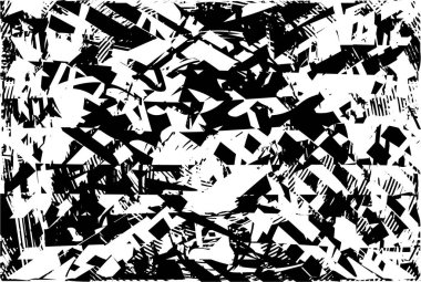 Çizik ve çiziklerle dolu siyah beyaz bir arka plan. Soyut vektör illüstrasyonu.