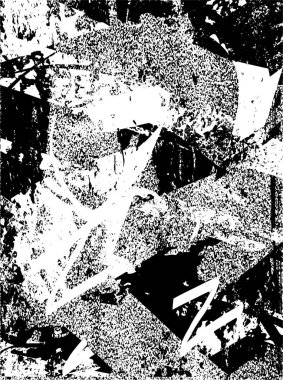 Çizik ve çiziklerle dolu siyah beyaz bir arka plan. Soyut vektör illüstrasyonu.