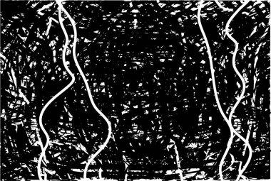 Çizik ve çiziklerle dolu siyah beyaz bir arka plan. Soyut vektör illüstrasyonu.