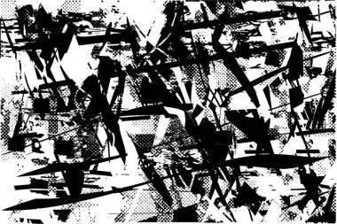 Çizik ve çiziklerle dolu siyah beyaz bir arka plan. Soyut vektör illüstrasyonu.