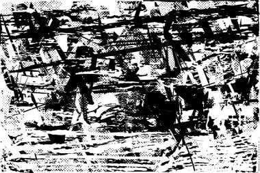 Çizik ve çiziklerle dolu siyah beyaz bir arka plan. Soyut vektör illüstrasyonu.