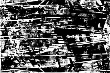 Çizik ve çiziklerle dolu siyah beyaz bir arka plan. Soyut vektör illüstrasyonu.