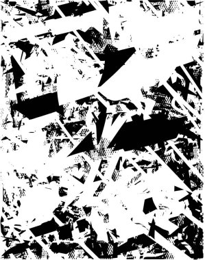 Çizik ve çiziklerle dolu siyah beyaz bir arka plan. Soyut vektör illüstrasyonu.