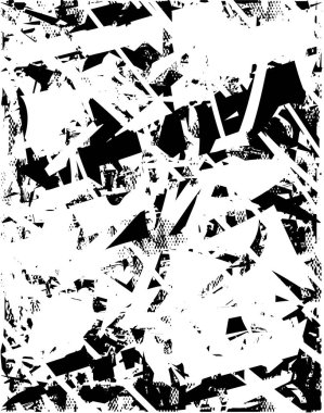 Çizik ve çiziklerle dolu siyah beyaz bir arka plan. Soyut vektör illüstrasyonu.