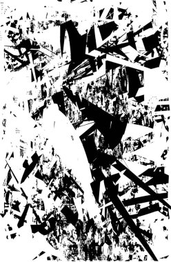 Çizik ve çiziklerle dolu siyah beyaz bir arka plan. Soyut vektör illüstrasyonu.