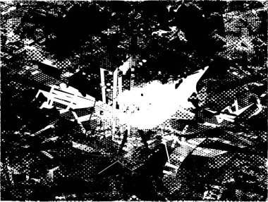 Çizik ve çiziklerle dolu siyah beyaz bir arka plan. Soyut vektör illüstrasyonu.