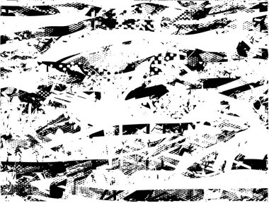 Çizik ve çiziklerle dolu siyah beyaz bir arka plan. Soyut vektör illüstrasyonu.