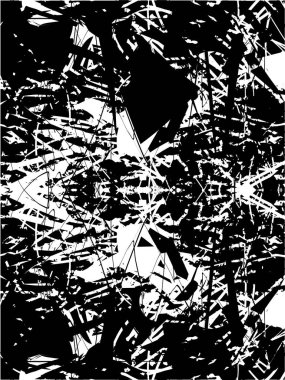 Çizik ve çiziklerle dolu siyah beyaz bir arka plan. Soyut vektör illüstrasyonu.