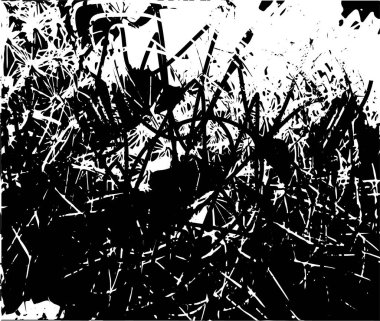 Çizik ve çiziklerle dolu siyah beyaz bir arka plan. Soyut vektör illüstrasyonu.