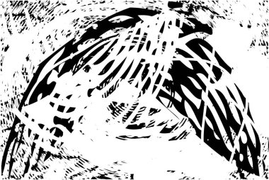 Çizik ve çiziklerle dolu siyah beyaz bir arka plan. Soyut vektör illüstrasyonu.