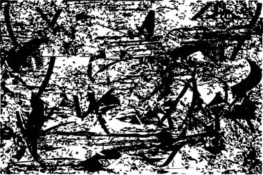 Çizik ve çiziklerle dolu siyah beyaz bir arka plan. Soyut vektör illüstrasyonu.