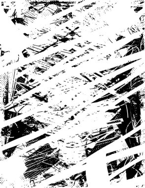 Çizik ve çiziklerle dolu siyah beyaz bir arka plan. Soyut vektör illüstrasyonu.