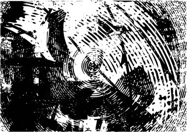 Çizik ve çiziklerle dolu siyah beyaz bir arka plan. Soyut vektör illüstrasyonu.