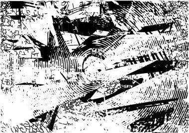 Çizik ve çiziklerle dolu siyah beyaz bir arka plan. Soyut vektör illüstrasyonu.