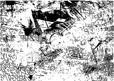 Çizik ve çiziklerle dolu siyah beyaz bir arka plan. Soyut vektör illüstrasyonu.