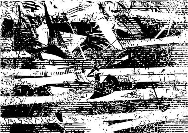 Çizik ve çiziklerle dolu siyah beyaz bir arka plan. Soyut vektör illüstrasyonu.