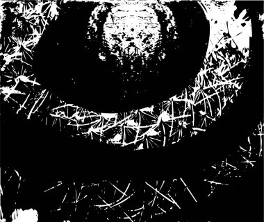 Çizik ve çiziklerle dolu siyah beyaz bir arka plan. Soyut vektör illüstrasyonu.