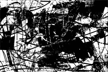 Çizik ve çiziklerle dolu siyah beyaz bir arka plan. Soyut vektör illüstrasyonu.