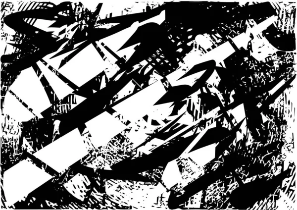 Çizik ve çiziklerle dolu siyah beyaz bir arka plan. Soyut vektör illüstrasyonu.