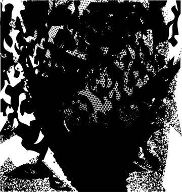 Çizik ve çiziklerle dolu siyah beyaz bir arka plan. Soyut vektör illüstrasyonu.