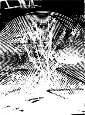 Çizik ve çiziklerle dolu siyah beyaz bir arka plan. Soyut vektör illüstrasyonu.